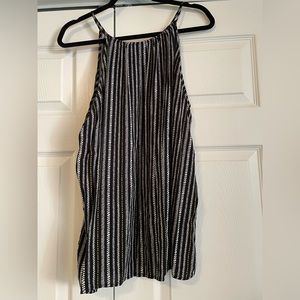 Old Navy striped blouse with keyhole neckline